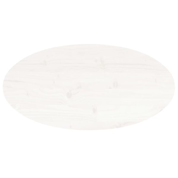 Tampo de mesa oval 70x35x2,5 cm pinho maciço branco - Image 4