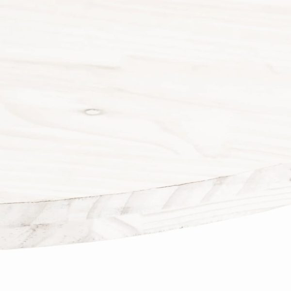 Tampo de mesa oval 70x35x2,5 cm pinho maciço branco - Image 5