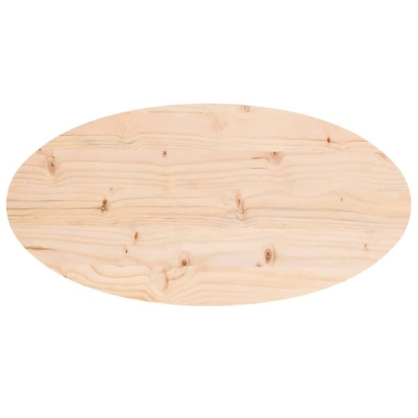Tampo de mesa oval 80x40x2,5 cm madeira de pinho maciça - Image 4