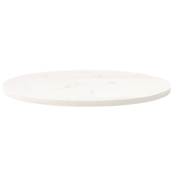 Tampo de mesa oval 80x40x2,5 cm pinho maciço branco - Image 3