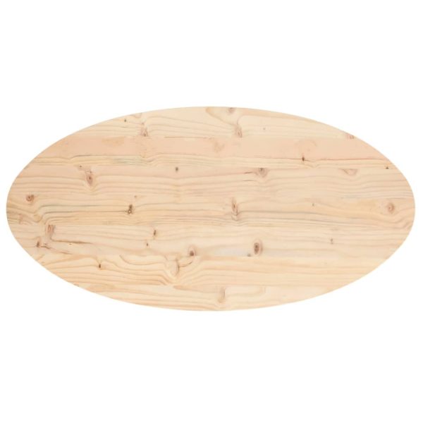 Tampo de mesa oval 90x45x2,5 cm madeira de pinho maciça - Image 4