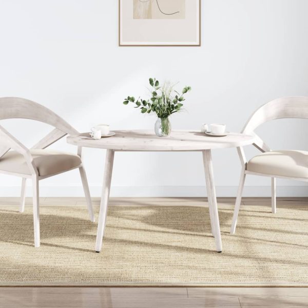 Tampo de mesa oval 90x45x2,5 cm madeira de pinho maciça branco - Image 2