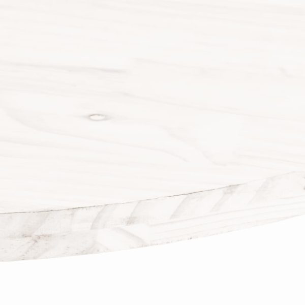 Tampo de mesa oval 90x45x2,5 cm madeira de pinho maciça branco - Image 5