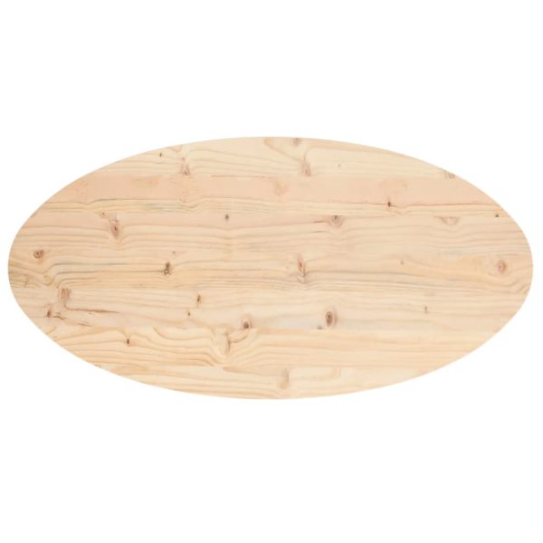 Tampo de mesa oval 110x55x2,5 cm madeira de pinho maciça - Image 4