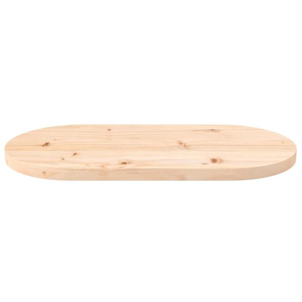Tampo de mesa oval 60x30x2,5 cm madeira de pinho maciça - Image 3