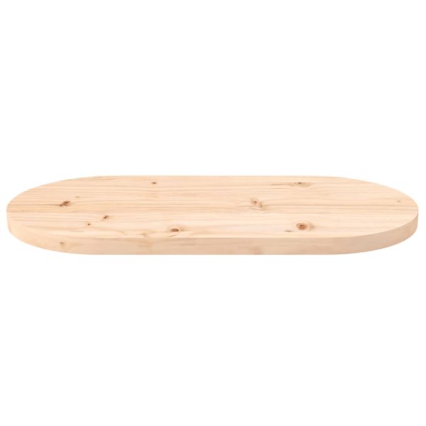Tampo de mesa oval 80x40x2,5 cm madeira de pinho maciça - Image 3