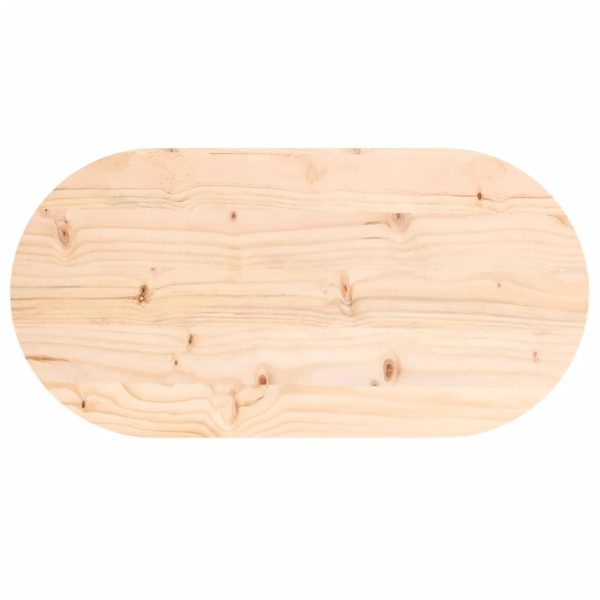 Tampo de mesa oval 80x40x2,5 cm madeira de pinho maciça - Image 4