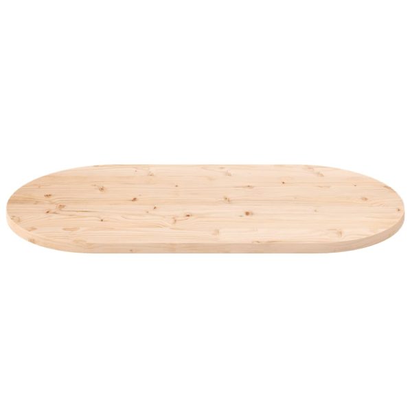 Tampo de mesa oval 90x45x2,5 cm madeira de pinho maciça - Image 3