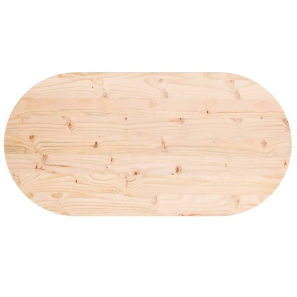 Tampo de mesa oval 90x45x2,5 cm madeira de pinho maciça - Image 4
