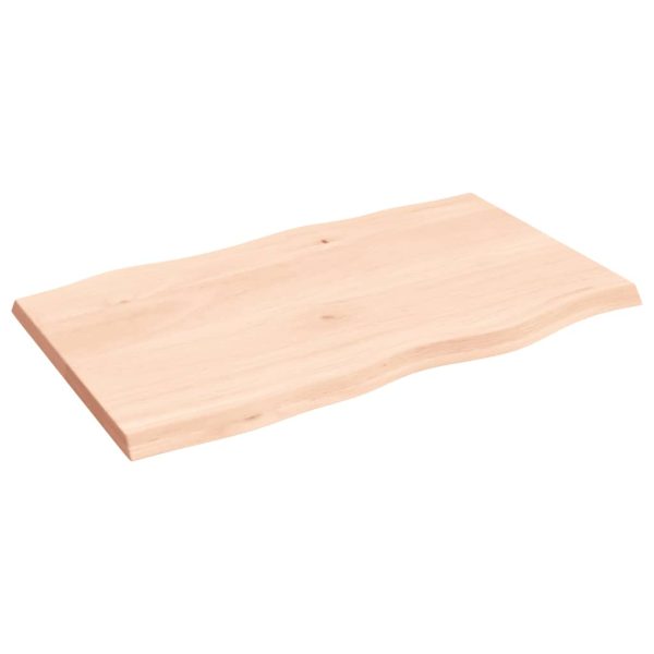 Tampo de mesa c/ bordas vivas carvalho maciço não tratado - Image 3