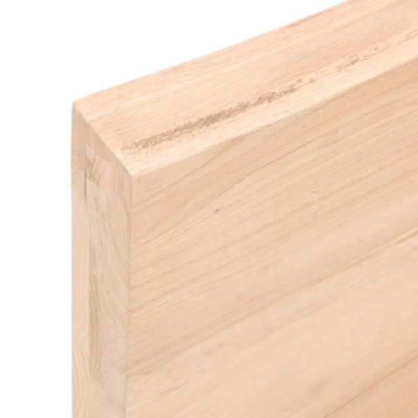 Tampo de mesa c/ bordas vivas carvalho maciço não tratado - Image 7