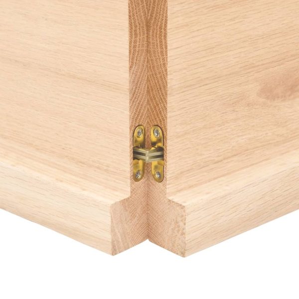 Tampo de mesa c/ bordas vivas carvalho maciço não tratado - Image 7