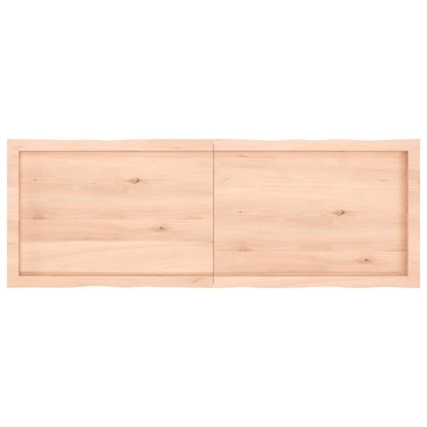 Tampo de mesa c/ bordas vivas carvalho maciço não tratado - Image 4