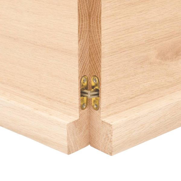 Tampo de mesa c/ bordas vivas carvalho maciço não tratado - Image 7