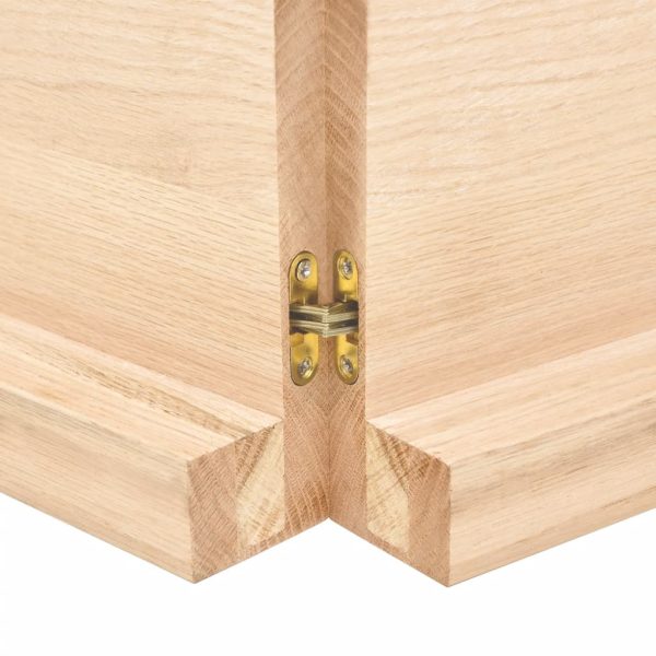 Tampo de mesa c/ bordas vivas carvalho maciço não tratado - Image 7