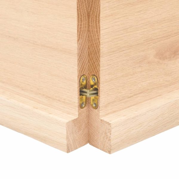 Tampo de mesa c/ bordas vivas carvalho maciço não tratado - Image 7