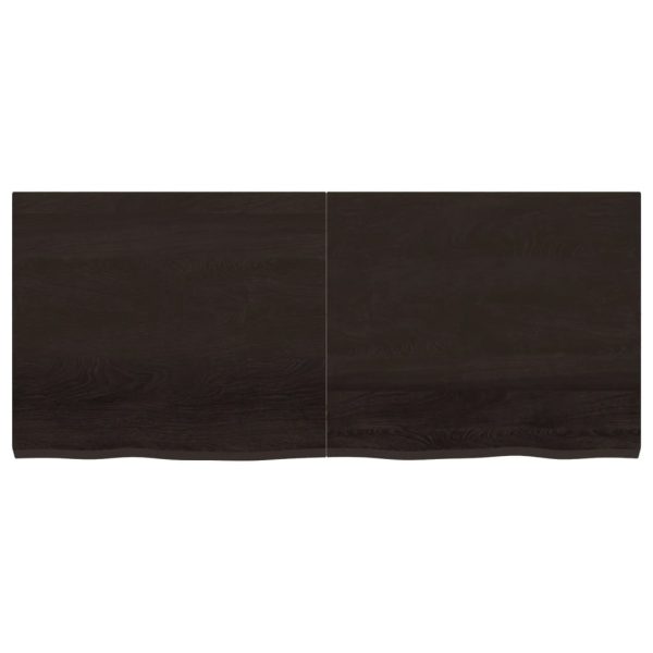 Tampo de mesa 140x60x4 cm carvalho tratado cinza-escuro - Image 3