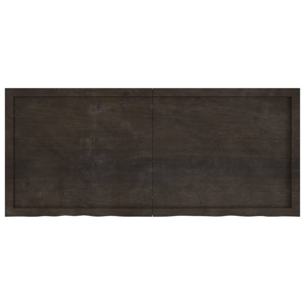 Tampo de mesa 140x60x4 cm carvalho tratado cinza-escuro - Image 4