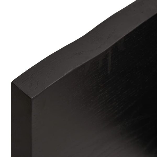 Tampo de mesa 140x60x4 cm carvalho tratado cinza-escuro - Image 8