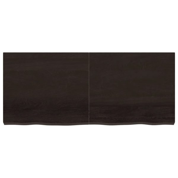 Tampo de mesa 140x60x6 cm carvalho tratado cinza-escuro - Image 3