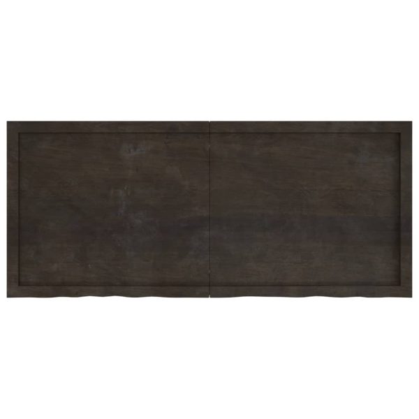 Tampo de mesa 140x60x6 cm carvalho tratado cinza-escuro - Image 4