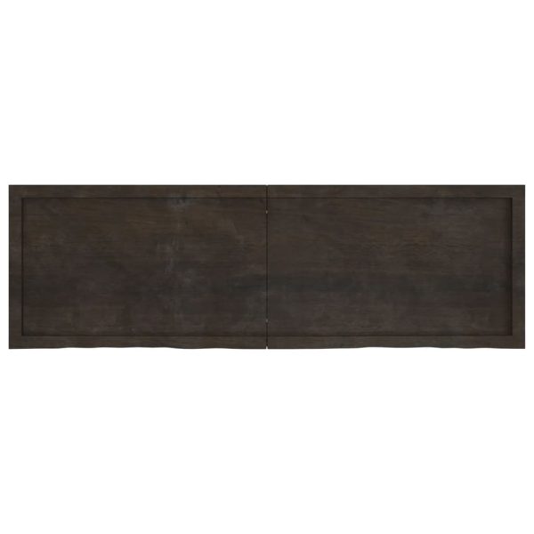Tampo de mesa 160x50x6 cm carvalho tratado cinza-escuro - Image 4