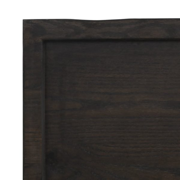 Tampo de mesa 160x50x6 cm carvalho tratado cinza-escuro - Image 6