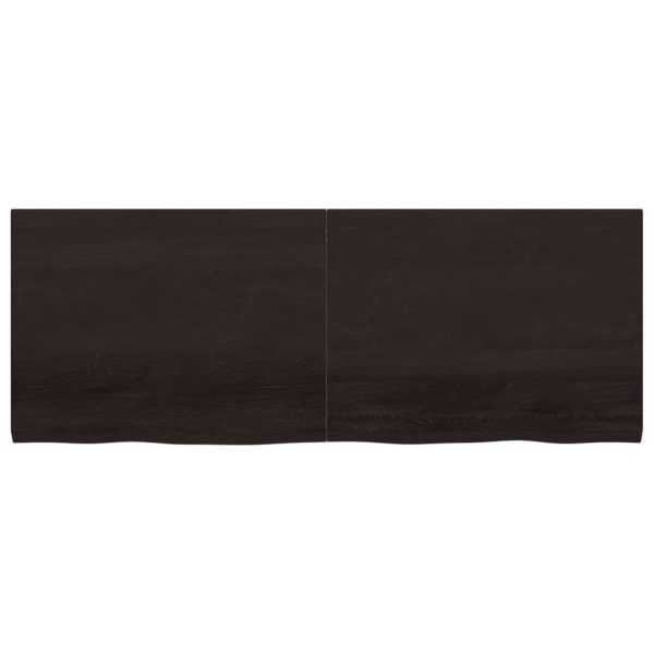 Tampo de mesa 160x60x4 cm carvalho tratado cinza-escuro - Image 3