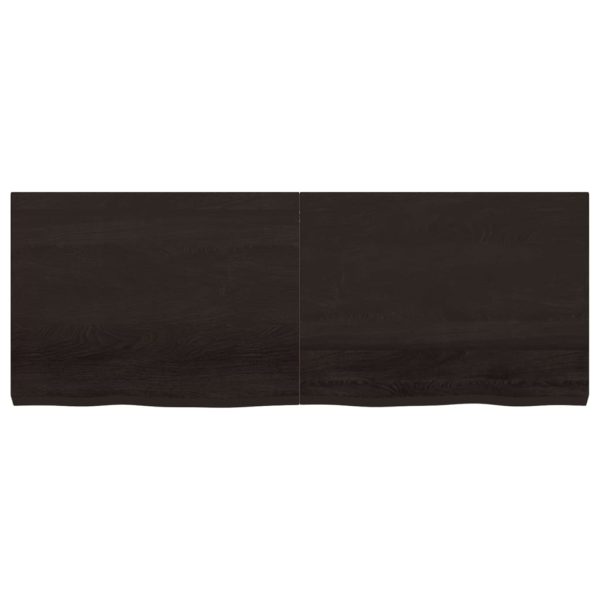 Tampo de mesa 160x60x6 cm carvalho tratado cinza-escuro - Image 3