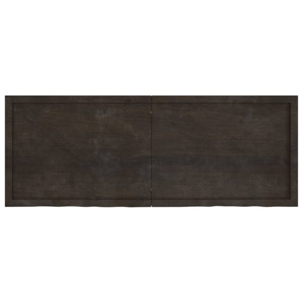Tampo de mesa 160x60x6 cm carvalho tratado cinza-escuro - Image 4