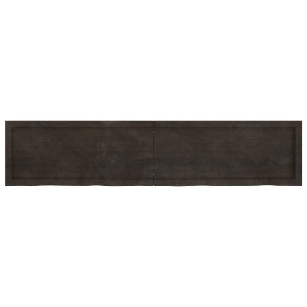 Tampo de mesa 180x40x6 cm carvalho tratado cinza-escuro - Image 4