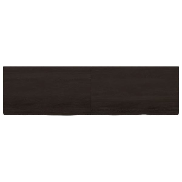 Tampo de mesa 180x50x4 cm carvalho tratado cinza-escuro - Image 3