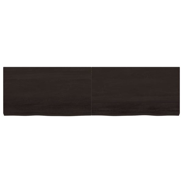 Tampo de mesa 180x50x6 cm carvalho tratado cinza-escuro - Image 3