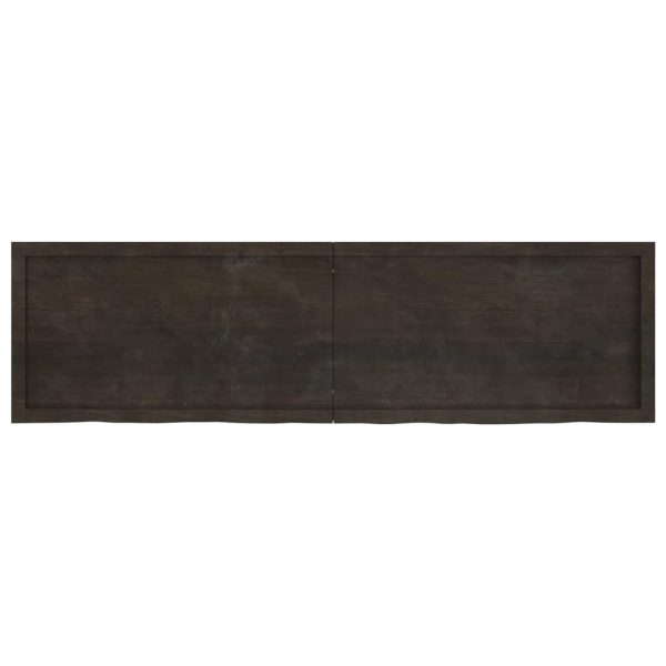 Tampo de mesa 180x50x6 cm carvalho tratado cinza-escuro - Image 4