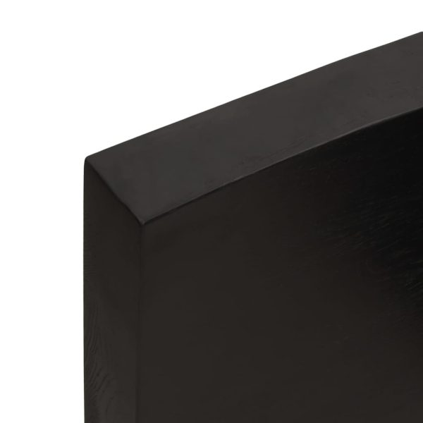 Tampo de mesa 180x50x6 cm carvalho tratado cinza-escuro - Image 8