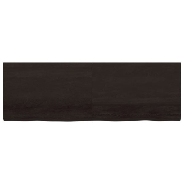 Tampo de mesa 180x60x4 cm carvalho tratado cinza-escuro - Image 3