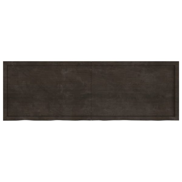 Tampo de mesa 180x60x4 cm carvalho tratado cinza-escuro - Image 4