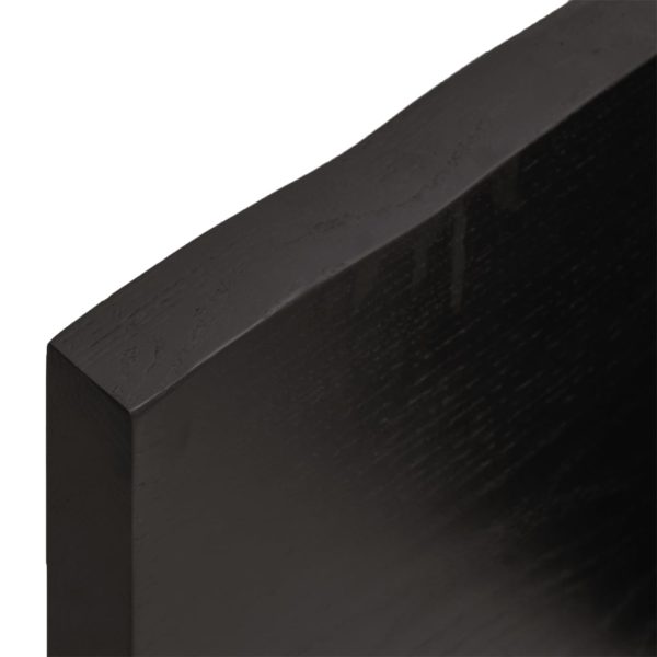 Tampo de mesa 200x40x4 cm carvalho tratado cinza-escuro - Image 8