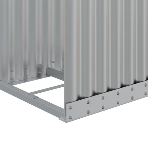 Suporte de lenha 40x45x100 cm aço galvanizado prateado - Image 7