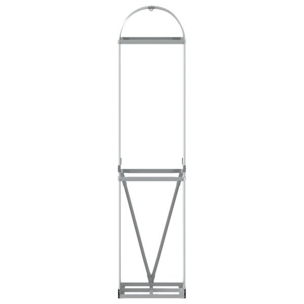 Suporte de lenha 40x45x170 cm aço galvanizado prateado - Image 4