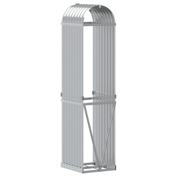 Suporte de lenha 40x45x170 cm aço galvanizado prateado - Image 6