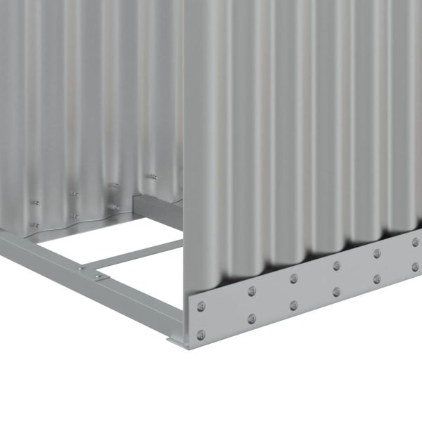 Suporte de lenha 40x45x170 cm aço galvanizado prateado - Image 7