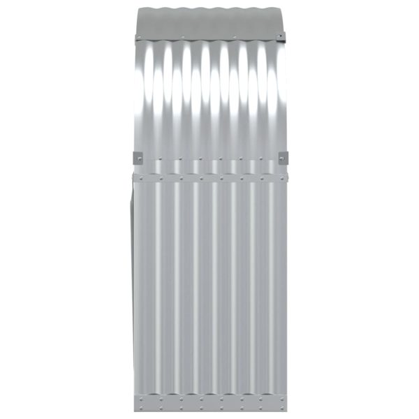 Suporte de lenha 80x45x120 cm aço galvanizado prateado - Image 5