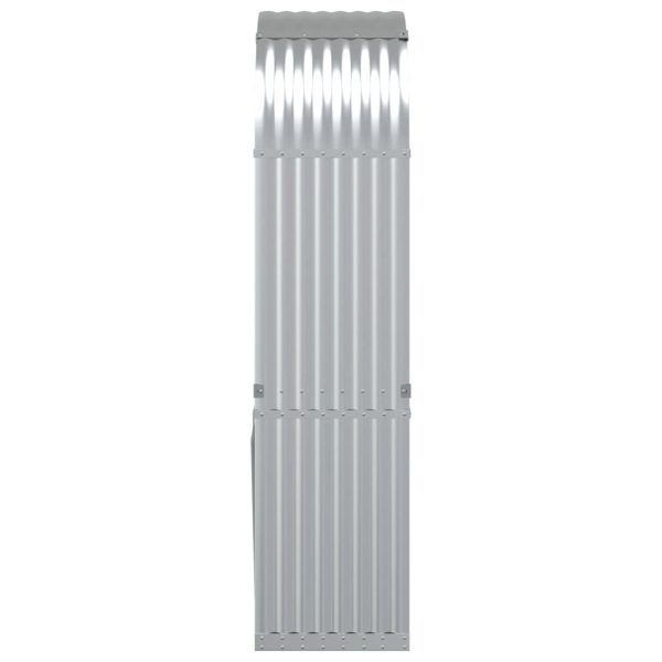 Suporte de lenha 80x45x190 cm aço galvanizado prateado - Image 5