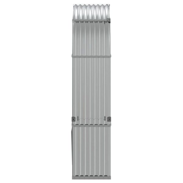 Suporte de lenha 120x45x210 cm aço galvanizado prateado - Image 5