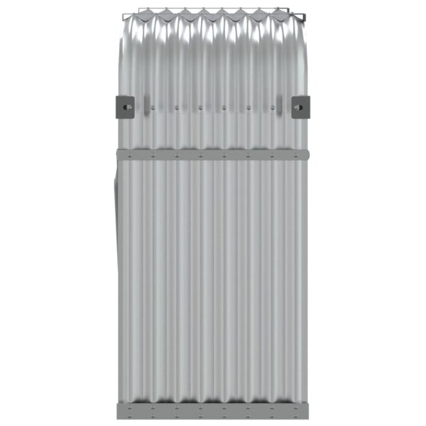 Suporte de lenha 120x45x100 cm aço galvanizado prateado - Image 5