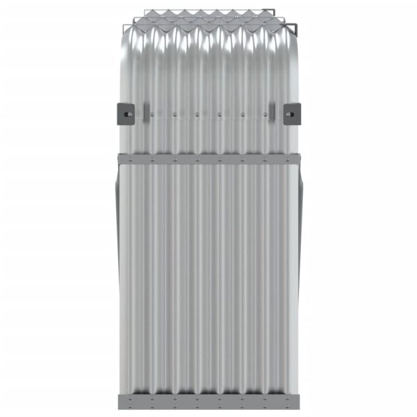 Suporte de lenha 180x45x100 cm aço galvanizado prateado - Image 5