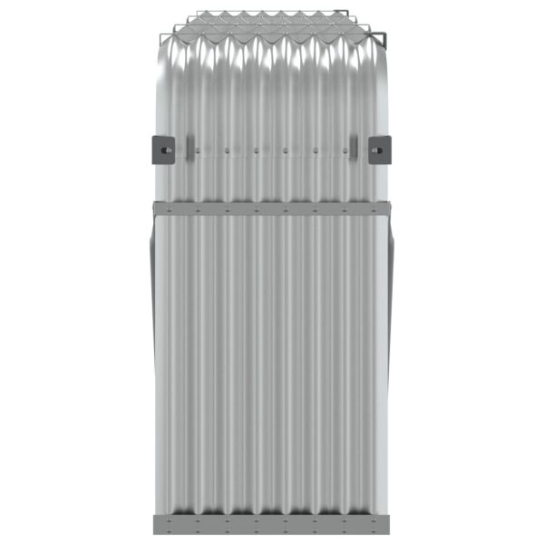 Suporte de lenha 234x45x100 cm aço galvanizado prateado - Image 5