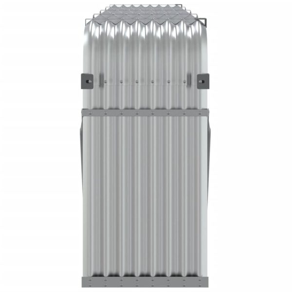 Suporte de lenha 300x45x100 cm aço galvanizado prateado - Image 5