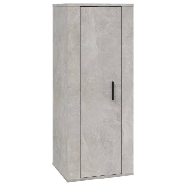 Conjunto móveis de TV 3 pcs madeira processada cinzento cimento - Image 5